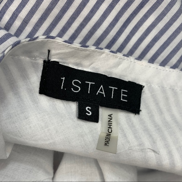 1. STATE One Shoulder Striped Tie Wrap Top - Picture 6 of 6